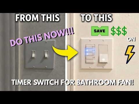 DIY Stop Wasting Electricity! Easy Bathroom Fan Timer Switch Install (Save $$ Every Month)