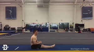 Pretty impressive back flip from a sitting position. | The Dad