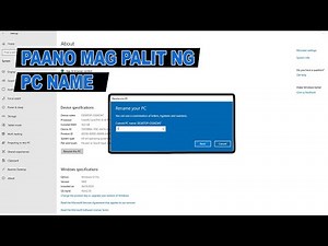 Paano Magpalit ng Computer Name | Windows 10, 11 2025