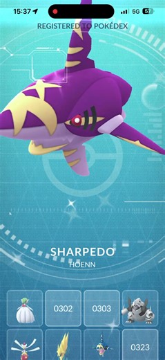 Mega shiny Sharpedo in pokemon go