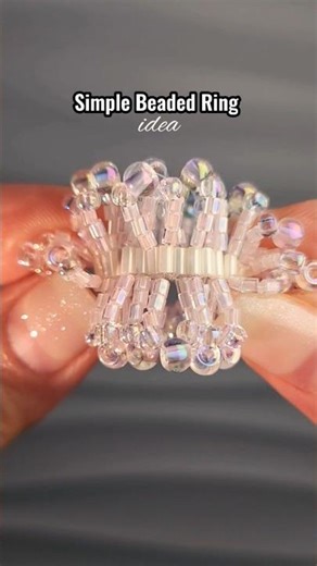 simple beaded ring #tutorial #diy #gift #jewelry #preppy