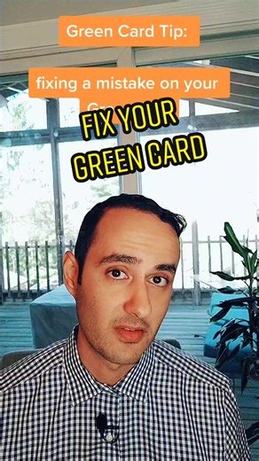 Green Card tip: fixing a typo on your green card. #greencardtips #uscisdelay #immigrationlawyer #trendingvideo