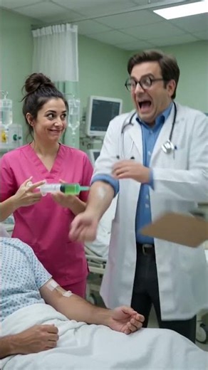 Funny scared patient #injectionjokes #humorouspatient #comedydoctors