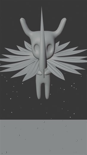 [Blender3D] The Knight from Hollow Knight Viewport vs Render #blender3d #hollowknight #blenderrender