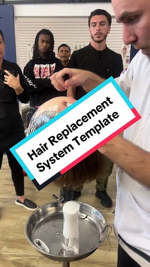 Creating a Hair Replacement System Template…. #BarberSchool #Barbershop #Atlanta #Barber #Teaching