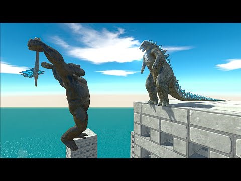 Godzilla Fights on a Skyscraper - Animal Revolt Battle Simulator