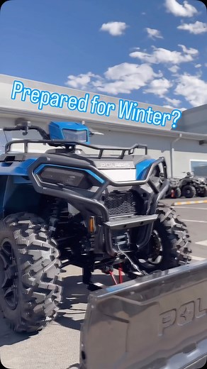 Are you prepared for snow? ❄️🪏 • • • • • #snow #plow #atv #sidebyside #motorcyles #denver #centennial #greenwoodvillage #prep #fall #ski #mountain #polaris #canam #honda #kawi | Fay Myers Motorcycle World