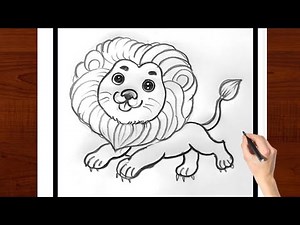 How To Draw Lion For kids | Lion Drawing | Kids Video | Kids Drawing | Easy Drawing |