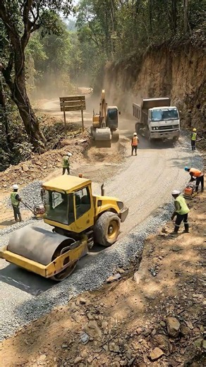 Building Stronger Roads Through Dedicated Construction Work #engineering