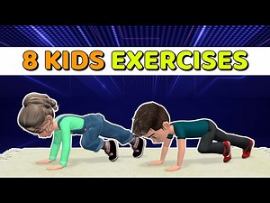 8 KIDS EXERCISES FOR BONE & MUSCLE STRENGTH - Videos For Kids