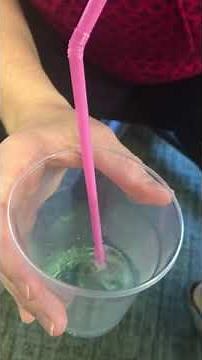 Blowing bubbles into Bromothymol Blue with Water - 7.3 Metabolic Reactions Lesson 12