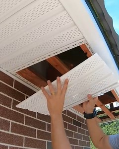 56K views · 731 reactions | Installing Soffit Panels under Roof Overhang | DIY & Crafts USA | Facebook