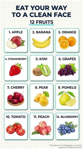 Eat Your Way to a Clean Face — 12 Best Fruits for Clear Skin 🍎