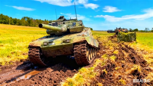 1500 马力 “欧洲豹”！Strv-122 泥泞地形通过性直观展示