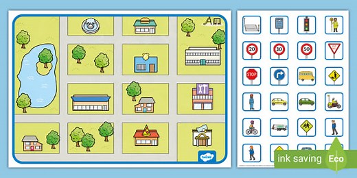 Build a Busy Town Cut and Stick Activity