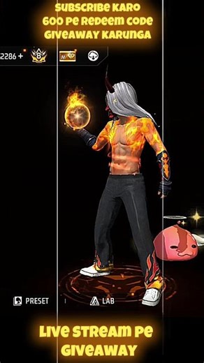 target🎯 600 subscribers redeem code giveaway🎁✨ #freefire #shortvideo