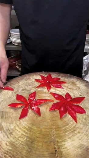 Red Pepper Make This Beautiful Flower Shape Carving 🌸 | Easy Food#Kitchen Skills#