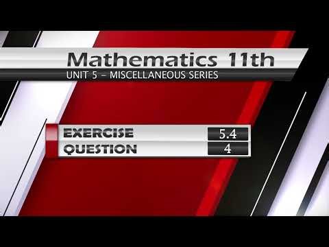 NEW Math 11th Exercise 5.4 Q.4 | Miscellaneous Series | Summation of series by Partial Fraction |