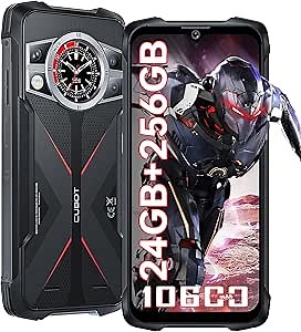 CUBOT Kingkong 9 Outdoor Rugged Phone Unlocked - 24GB RAM+256GB ROM Smartphone,100MP+32MP+24MP Night Vision Camera,10600mAh Large Battery, 6.58 Inch FHD+ Display, IP68 Waterproof Mobile Phones Black