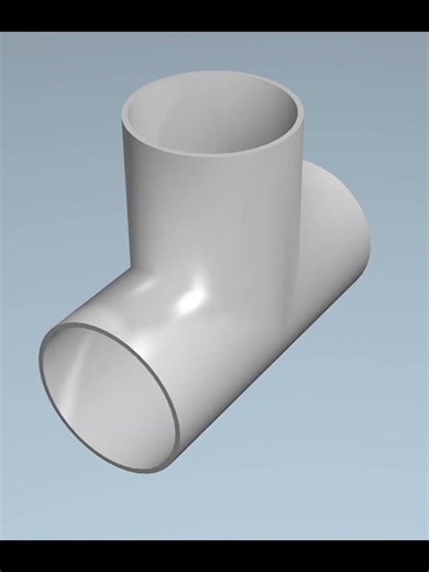 Pièce mécanique 3D : Té en rotation | CAO / SolidWorks / Rendu