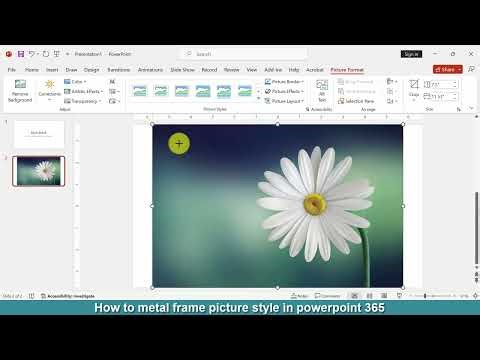 How to metal frame picture style in PowerPoint 365