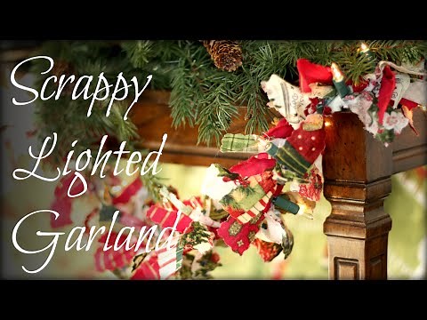 DIY Christmas Scrappy Lighted Garland Tutorial