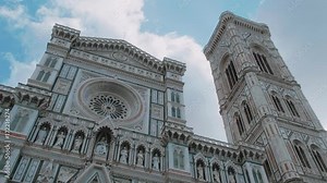 Cathedral of Santa Maria del Fiore in Florence on Duomo Square - biggest attraction in the city