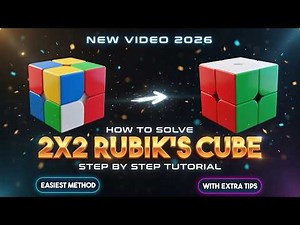 HOW TO SOLVE A 2X2 RUBIK'S CUBE FOR BEGINNERS (STEP-BY-STEP TUTORIAL) EASIEST METHOD!!