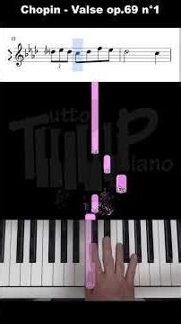 Comment jouer au piano la "Valse Op.69 n°1" de Chopin (avec partition)#pianotutorial #chopin