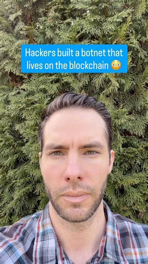 Hackers built a botnet that runs on the blockchain 😳 #blockchain #botnet #cybersecurity
