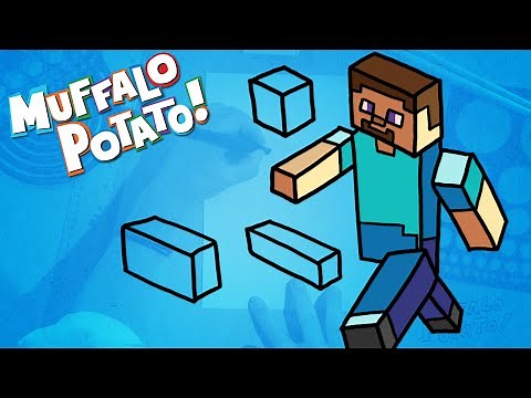 How to Draw STEVE from MINECRAFT with Muffalo Potato
