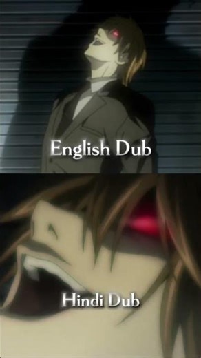 English Dub vs Hindi Dub Evil laugh of kira | Death note | #anime #deathnote #animation #dub