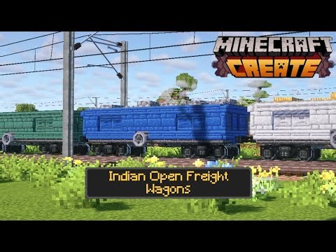 Indian Open Goods "BOXNHL" Wagons - Minecraft Create Tutorial 