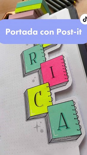 Ideas creativas de portadas con post it
