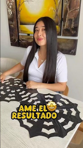 Como hacer una telaraña con una bolsa de basura 🤩