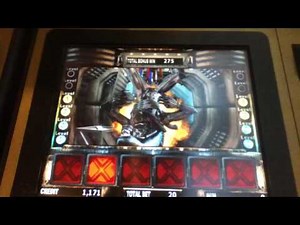 ALIEN Penny Video Slot Machine with an ESCAPE HATCH BONUS Las Vegas Strip Casino