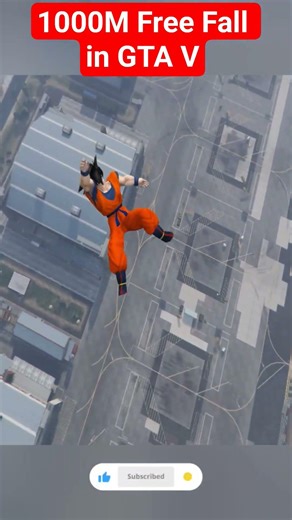 1000M Free Fall in GTA V Ragdoll Mode… SURVIVED? 😳 #shorts #ytshorts #gta5 #gaming