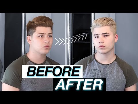HOW TO DYE YOUR HAIR PLATINUM BLONDE AT HOME l MEN HAIR TUTORIAL 2021