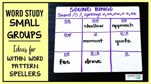 Word Study Small Groups: Within Word Pattern Stage Activities — Tarheelstate Teacher