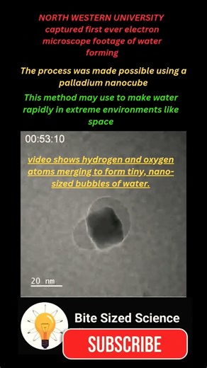 Watch Atoms Fuse: World’s Smallest Water Bubble💧#science #shorts