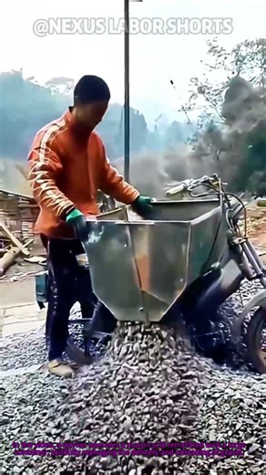Modified Motorcycle Transports Gravel – Ingenious Construction Hack | Nexus Labor Shorts