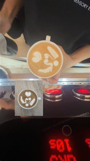 SWAN PATTERN practice with different frame #latteart #barista