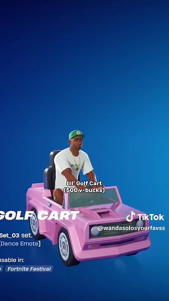 new fortnite icon emotes Lil’ Golf Cart and Thought I Was Dead emotes releasing to the item shop tonight! #tylerthecreator #tylerthecreatorfortnite #fypシ゚viral🖤tiktok☆♡ #foryoupageofficiall❤️❤️tiktok #fortniteiconemote