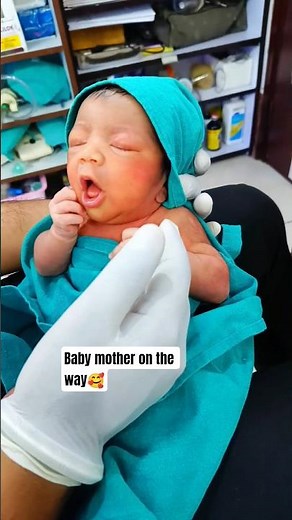 cute hungry baby Wait for mother🥰🍼