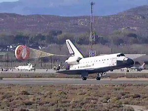 Space Shuttle Endeavour Landing at Edwards Concluding STS-126