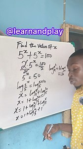 4.5K views · 71 reactions | Solving Question on exponential equation involving logarithms #mathskills #maths #algebra | Learnandplay Backup | Facebook