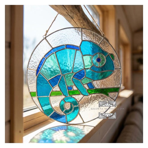 Stained Glass Chameleon Pattern - Etsy Canada
