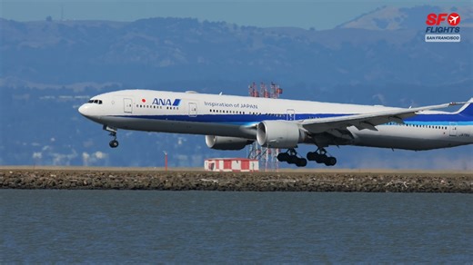 75K views · 2.5K reactions |  All Nippon Airways ANA Boeing 777-300ER ✈️ Smooth Landing from Tokyo at SFO  @allnipponairways -- #AllNipponAirways #Boeing777 #PlaneSpotting #SFO #TokyoFlight #AvGeek #SanFrancisco #AviationLovers #sfflights | SF.Flights | Facebook