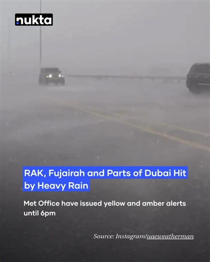 UAE Weather Update: Heavy Rainfall Alerts in Dubai
