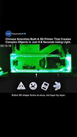 Sub-Second Volumetric 3D Printing with Holographic Light Fields #3dprinting #technology #shorts